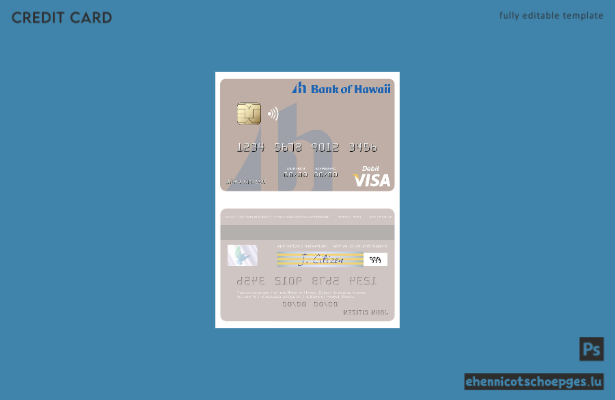 Beispielvorschau der Samoa Bank of Hawaii Visa Debitkarte
